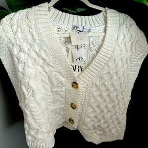 Cream bottom down sweater